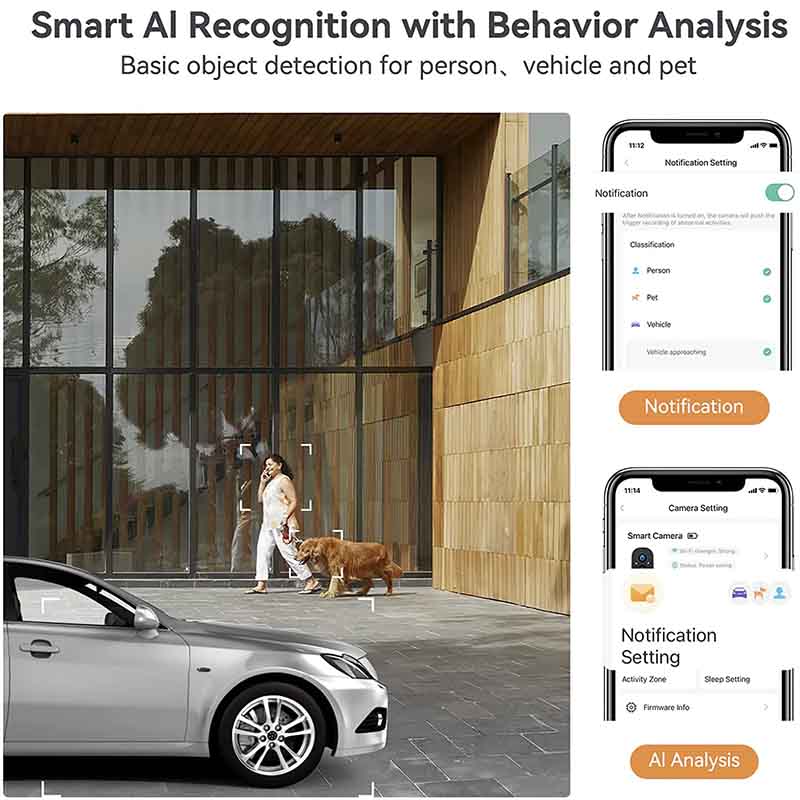 Get notified of motion detection from X82 cameras for home security in LongPlus app.