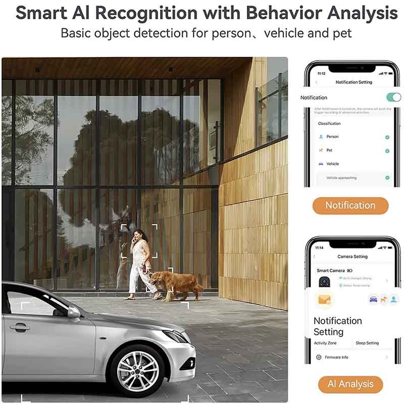 Get notified of motion detection from X82 cameras for home security in LongPlus app.