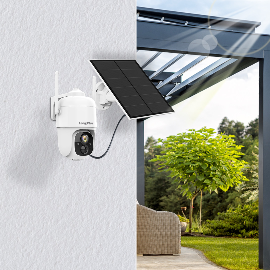 LongPlus X85-S Solar Powered Security Camera with Pan-Tilt 360° View.