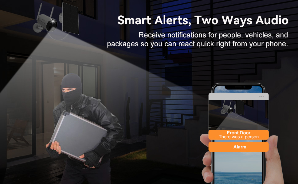 LongPlus X81-S solar wireless security camera with two-way audio.