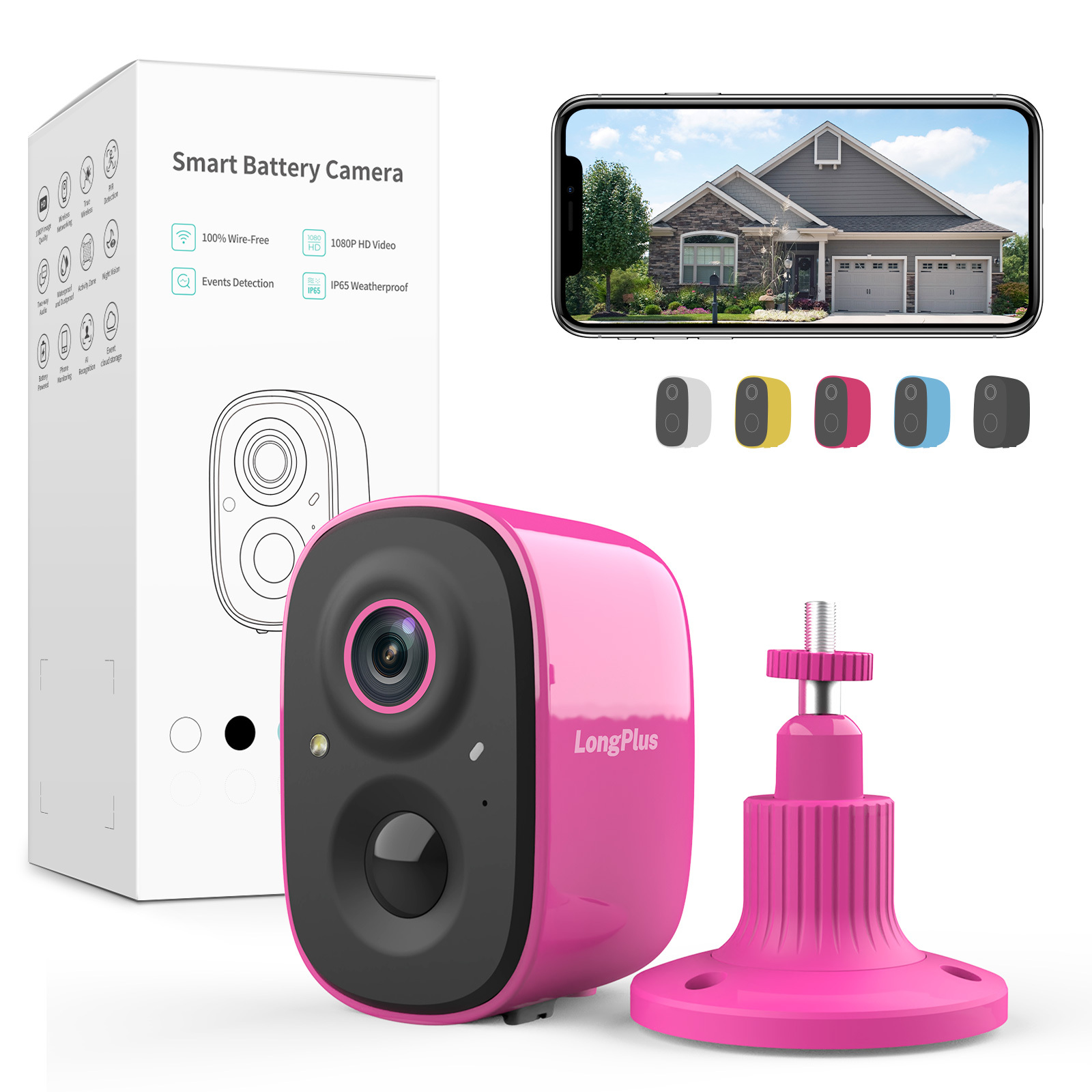 LongPlus X83 wireless cameras for home security-4