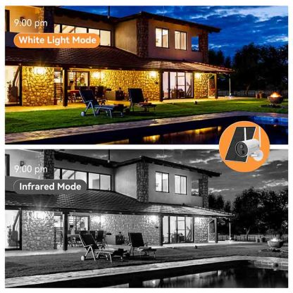LongPlus X81-S solar wireless security camera with color night vision.