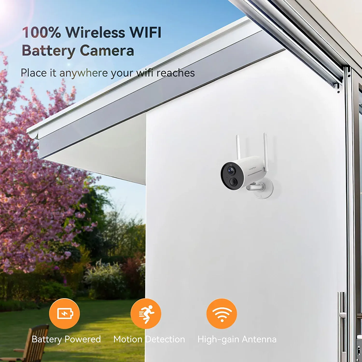 1080P Wireless Security Camera For Outdoor | LongPlus®
