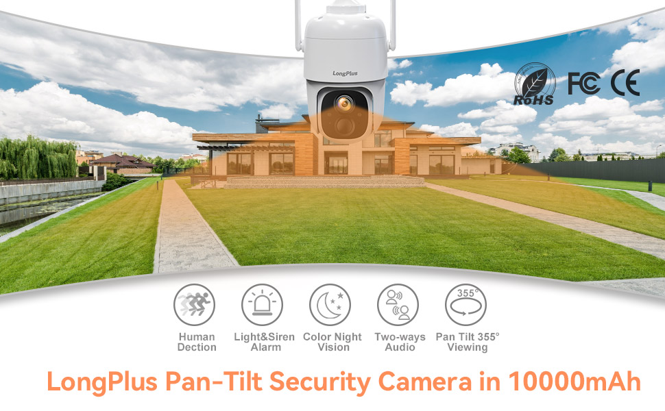 LongPlus X85 Pan Tilt Security Cameras Wireless Outdoor-1