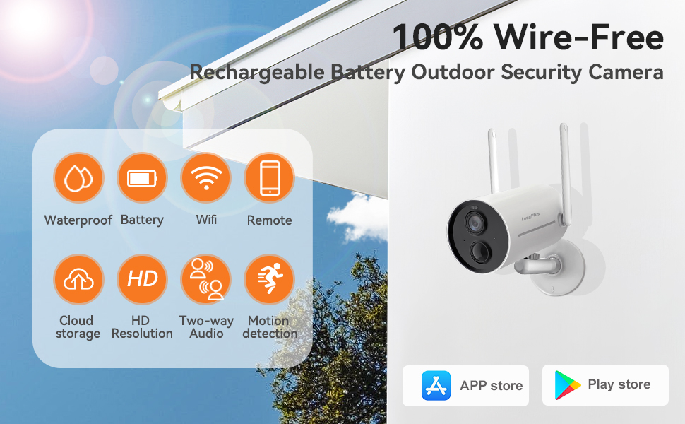 LongPlus® X81 Wireless Outdoor Security Camera