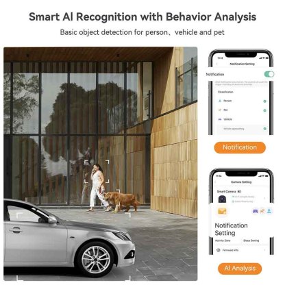 Get notified of motion detection from X87-S solar panel security camera in LongPlus app.