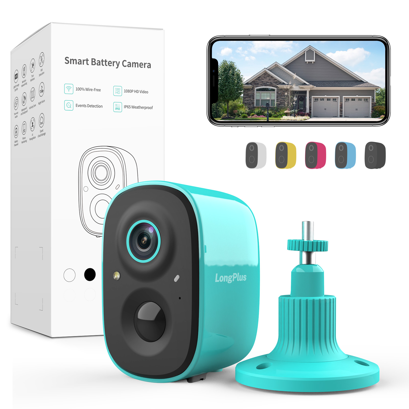LongPlus X83 wireless cameras for home security-5