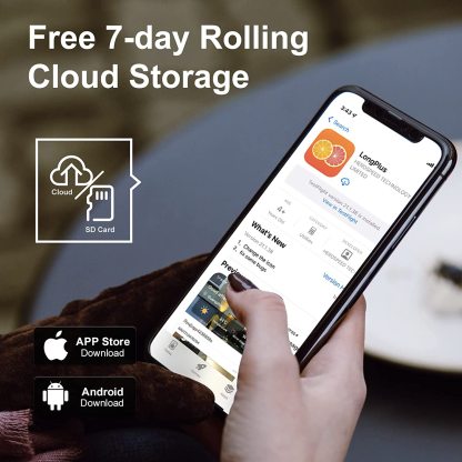 Download LongPlus APP to get free 7 days rolling cloud storage, AWS services protect your privacy.