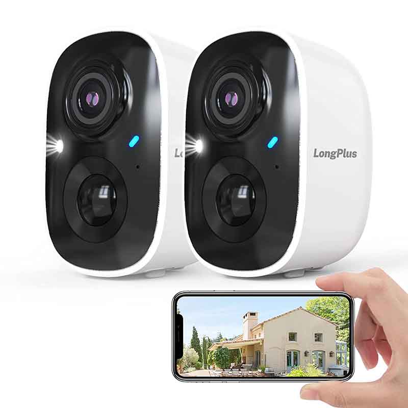 LongPlus X82 cameras for home security 2 pack