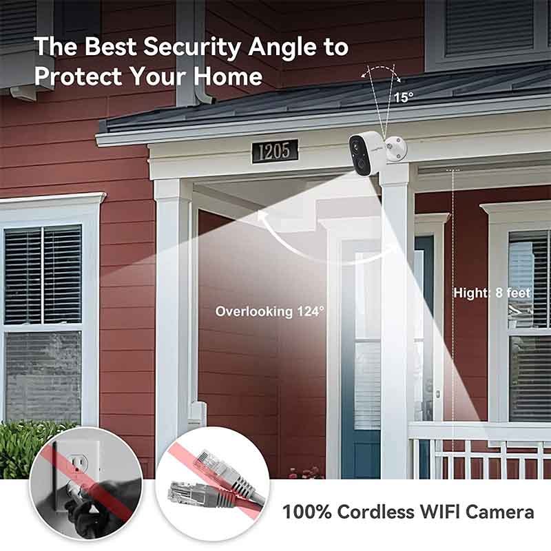 LongPlus X82 WiFi cameras for home security 2 pack