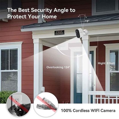 LongPlus X82 WiFi cameras for home security 2 pack