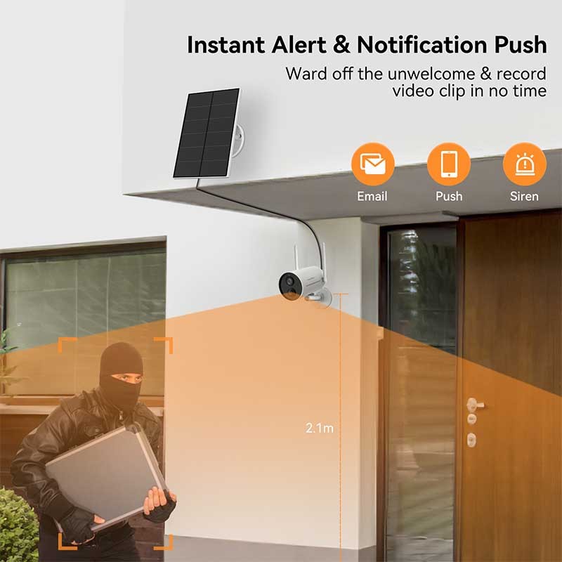 LongPlus X81-S solar wireless security camera for home security.