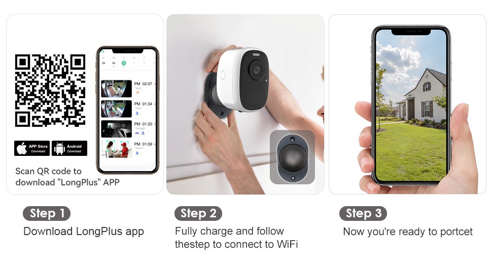 LongPlus X86 small security cameras with 2-way audio and easy installation.