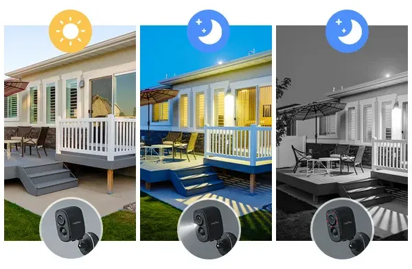 LongPlus X83 wireless cameras for home security with color night vision-1