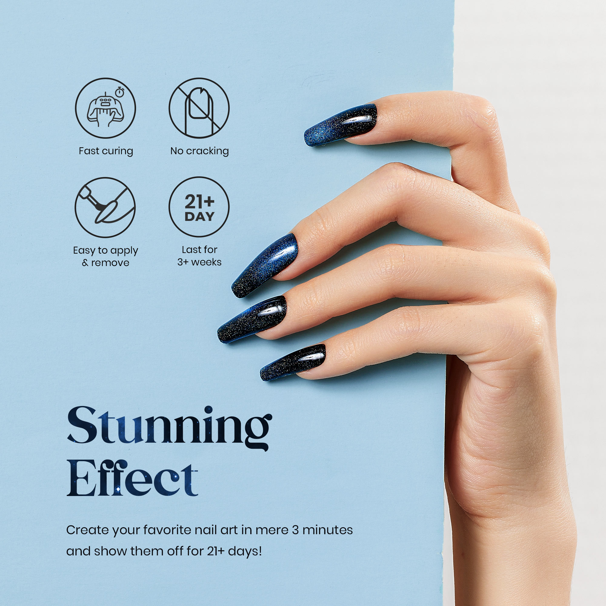 Galaxy Colors Cat Eye Gel Polish-88900-图片alt01