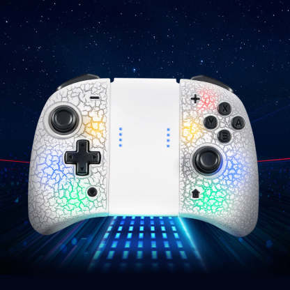 [Q3B1] Milk Blitz Ice Cracking Style Wireless Joypad with 8 Colors LED For Switch/Switch OLED-88900-图片alt01