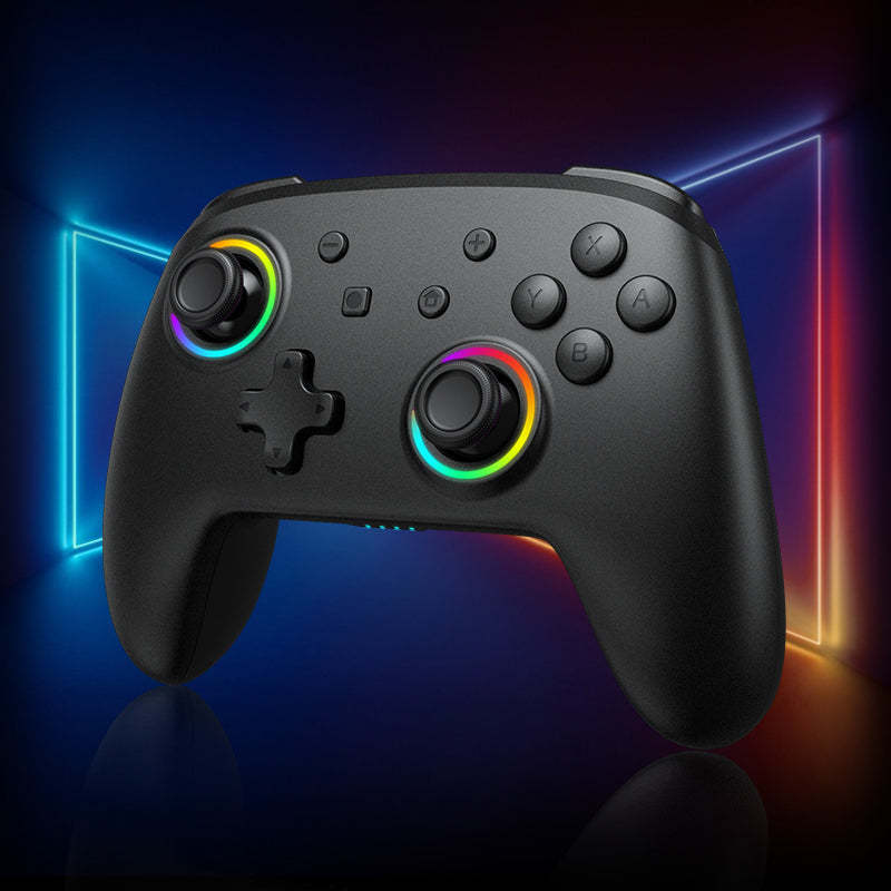 [Q3B1] Wireless Switch Pro Controller Compatible with Switch/Switch OLED with 8 Color LED Lights-88900-图片alt01