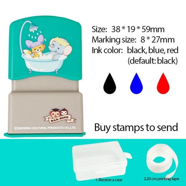 Children's Name Seal Custom Student's Name Stamp  Kindergarten Clothes Waterproof Name Sticker Will Not be Washed Off  Christmas-88900-图片alt01