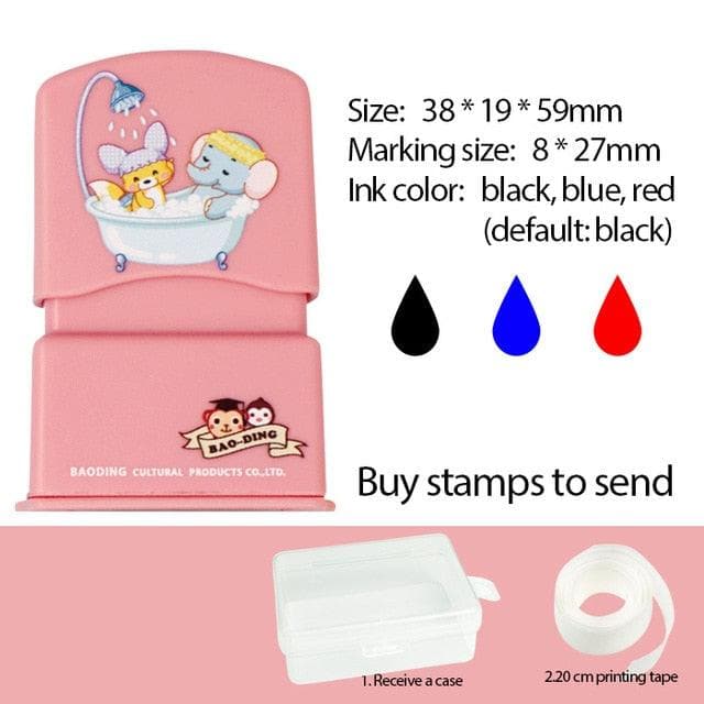 Children's Name Seal Custom Student's Name Stamp  Kindergarten Clothes Waterproof Name Sticker Will Not be Washed Off  Christmas-88900-图片alt01