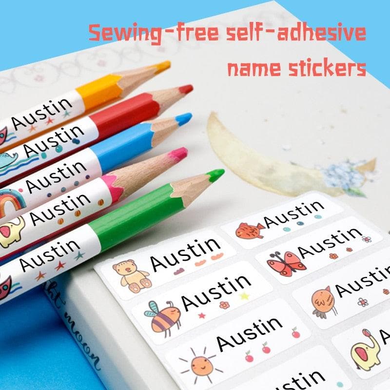 Name Tag Sticker Customize Stickers Waterproof Personalized Labels Children School Stationery Water Bottle Pencil dinosau-88900-图片alt01
