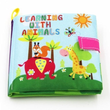 Kidsbooks Baby Early Learning Tearing Tail Cloth Book Parent-child Interactive Sound Paper Puzzle Cloth Book Toy-88900-图片alt01