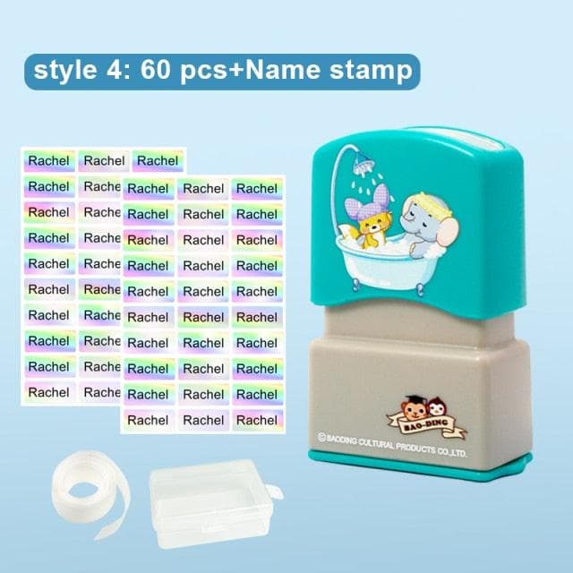 Name Tag Sticker Customize Stickers Waterproof Personalized Labels Children School Stationery Water Bottle Pencil dinosau-88900-图片alt01