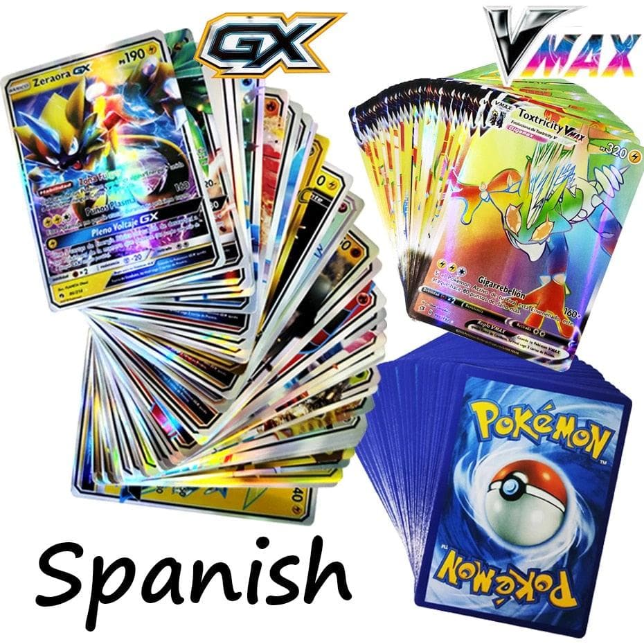 New Pokemon Cards in Spanish TAG TEAM GX VMAX V  Trainer Energy Shining Cards Game Castellano Español Children Toy-88900-图片alt01