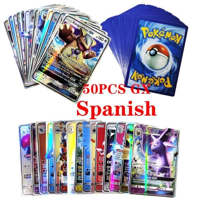 New Pokemon Cards in Spanish TAG TEAM GX VMAX V  Trainer Energy Shining Cards Game Castellano Español Children Toy-88900-图片alt01