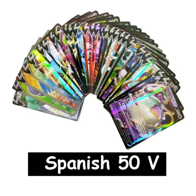 New Pokemon Cards in Spanish TAG TEAM GX VMAX V  Trainer Energy Shining Cards Game Castellano Español Children Toy-88900-图片alt01