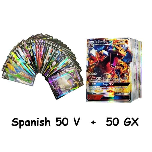 New Pokemon Cards in Spanish TAG TEAM GX VMAX V  Trainer Energy Shining Cards Game Castellano Español Children Toy-88900-图片alt01