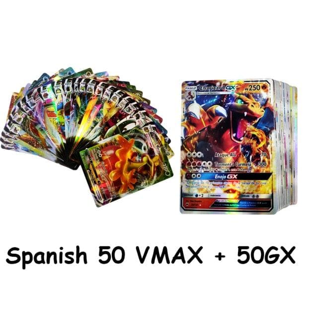 New Pokemon Cards in Spanish TAG TEAM GX VMAX V  Trainer Energy Shining Cards Game Castellano Español Children Toy-88900-图片alt01