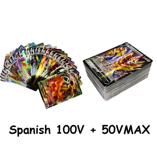 New Pokemon Cards in Spanish TAG TEAM GX VMAX V  Trainer Energy Shining Cards Game Castellano Español Children Toy-88900-图片alt01