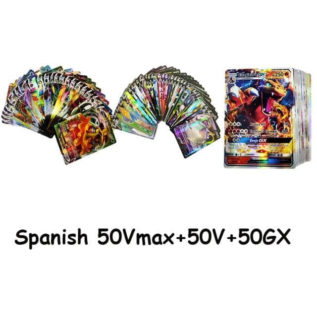New Pokemon Cards in Spanish TAG TEAM GX VMAX V  Trainer Energy Shining Cards Game Castellano Español Children Toy-88900-图片alt01