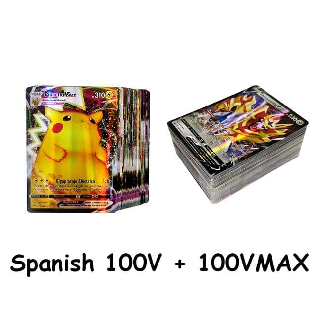 New Pokemon Cards in Spanish TAG TEAM GX VMAX V  Trainer Energy Shining Cards Game Castellano Español Children Toy-88900-图片alt01