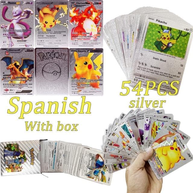 New Pokemon Cards in Spanish TAG TEAM GX VMAX V  Trainer Energy Shining Cards Game Castellano Español Children Toy-88900-图片alt01