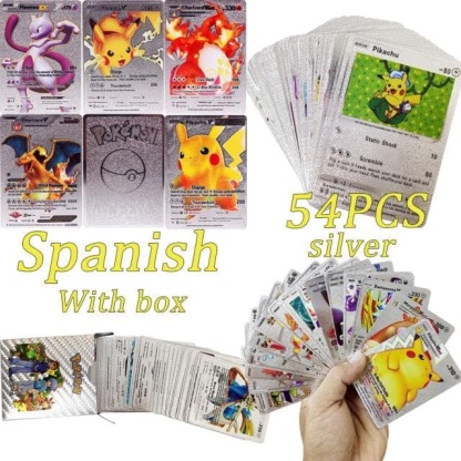 New Pokemon Cards in Spanish TAG TEAM GX VMAX V  Trainer Energy Shining Cards Game Castellano Español Children Toy-88900-图片alt01