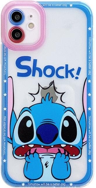 Transparent TPU Cute Disney Stitch Phone Case for iPhone 12 13 Pro Max 11 XS Max XR Colorful Lens Protective Cover Kawaii-88900-图片alt01