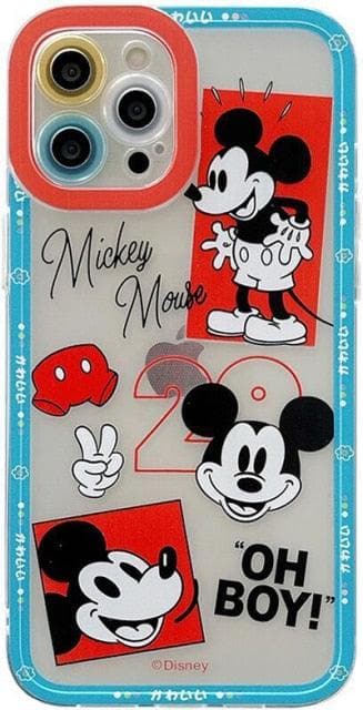 Transparent TPU Cute Disney Stitch Phone Case for iPhone 12 13 Pro Max 11 XS Max XR Colorful Lens Protective Cover Kawaii-88900-图片alt01