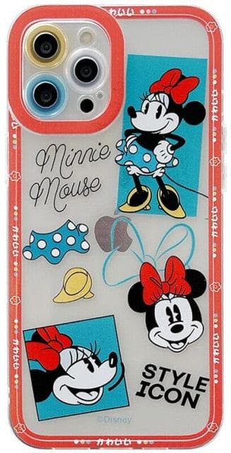 Transparent TPU Cute Disney Stitch Phone Case for iPhone 12 13 Pro Max 11 XS Max XR Colorful Lens Protective Cover Kawaii-88900-图片alt01