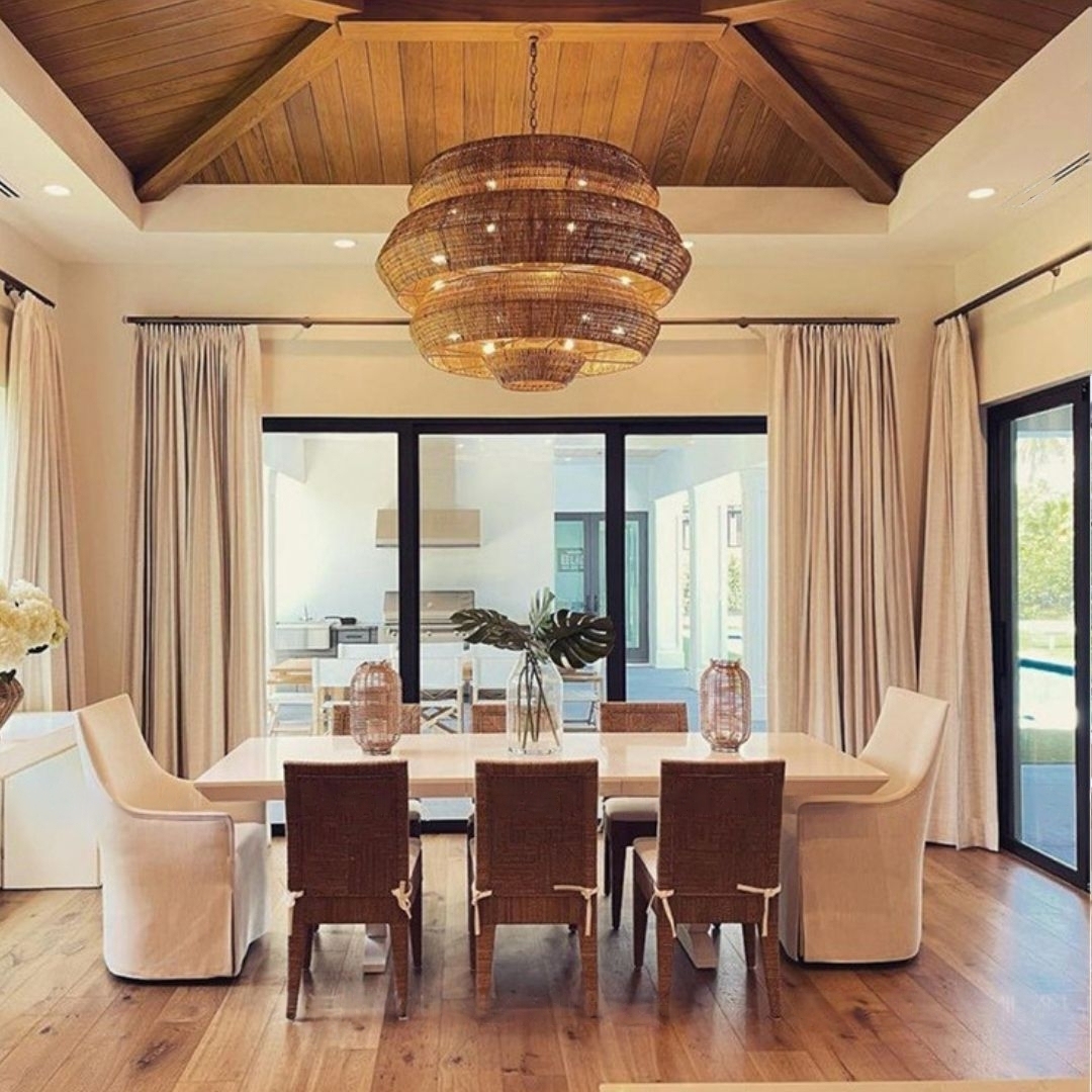 Bohemian Rattan Chandelier Creative Rattan Decorative Lamp-labpiecesign