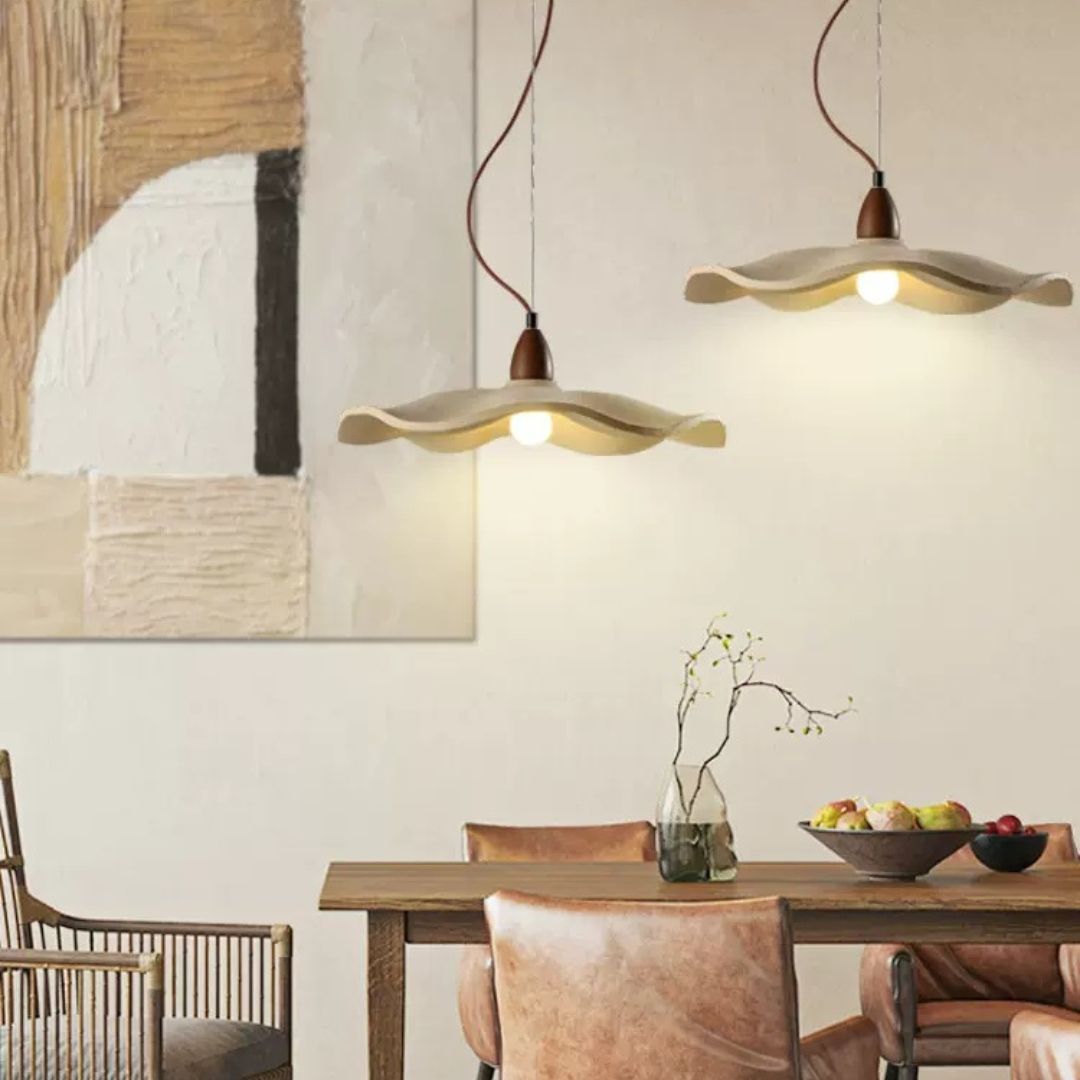 Wabi-sabi chandelier Japanese style bedroom cement bedside lamp-labpiecesign