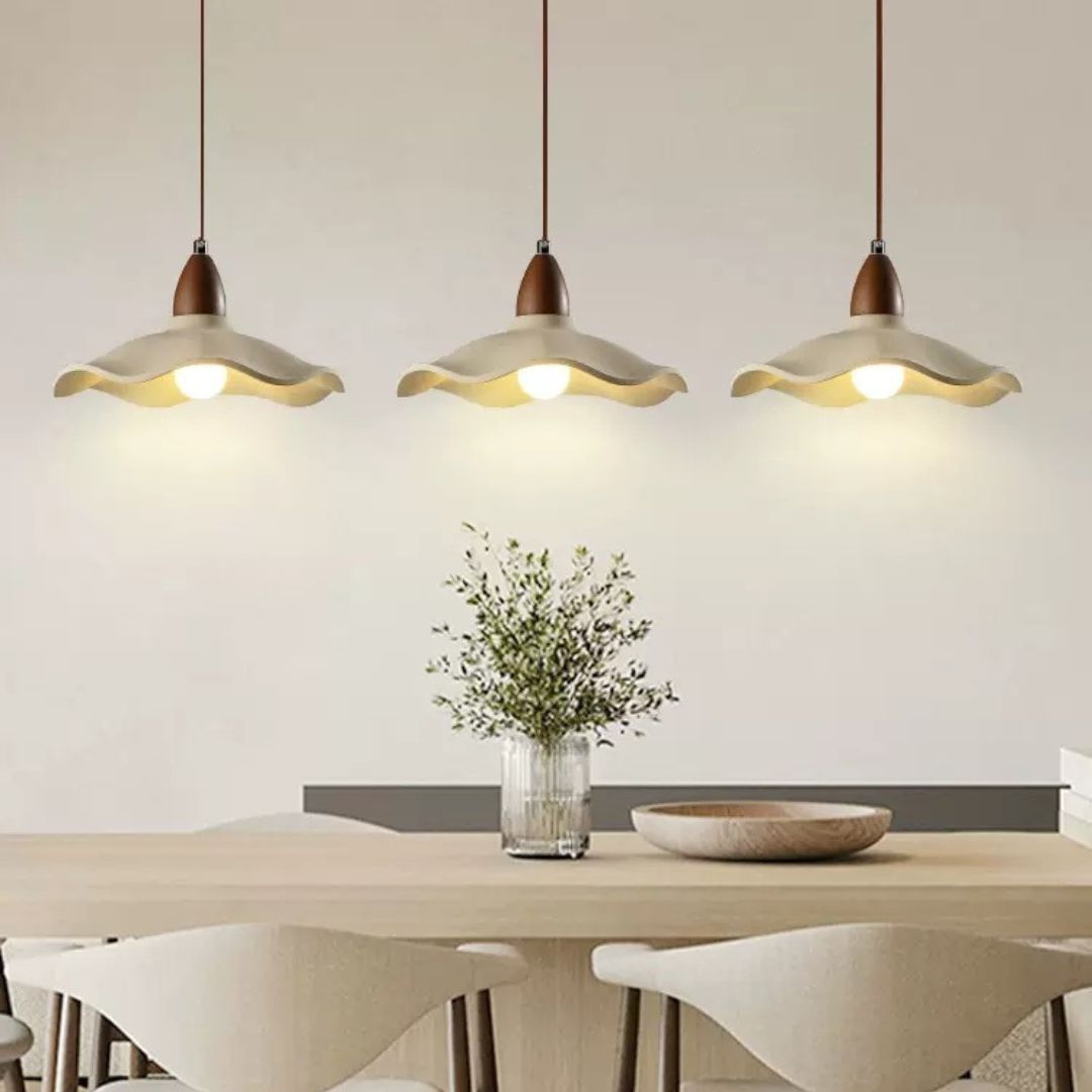 Wabi-sabi chandelier Japanese style bedroom cement bedside lamp-labpiecesign