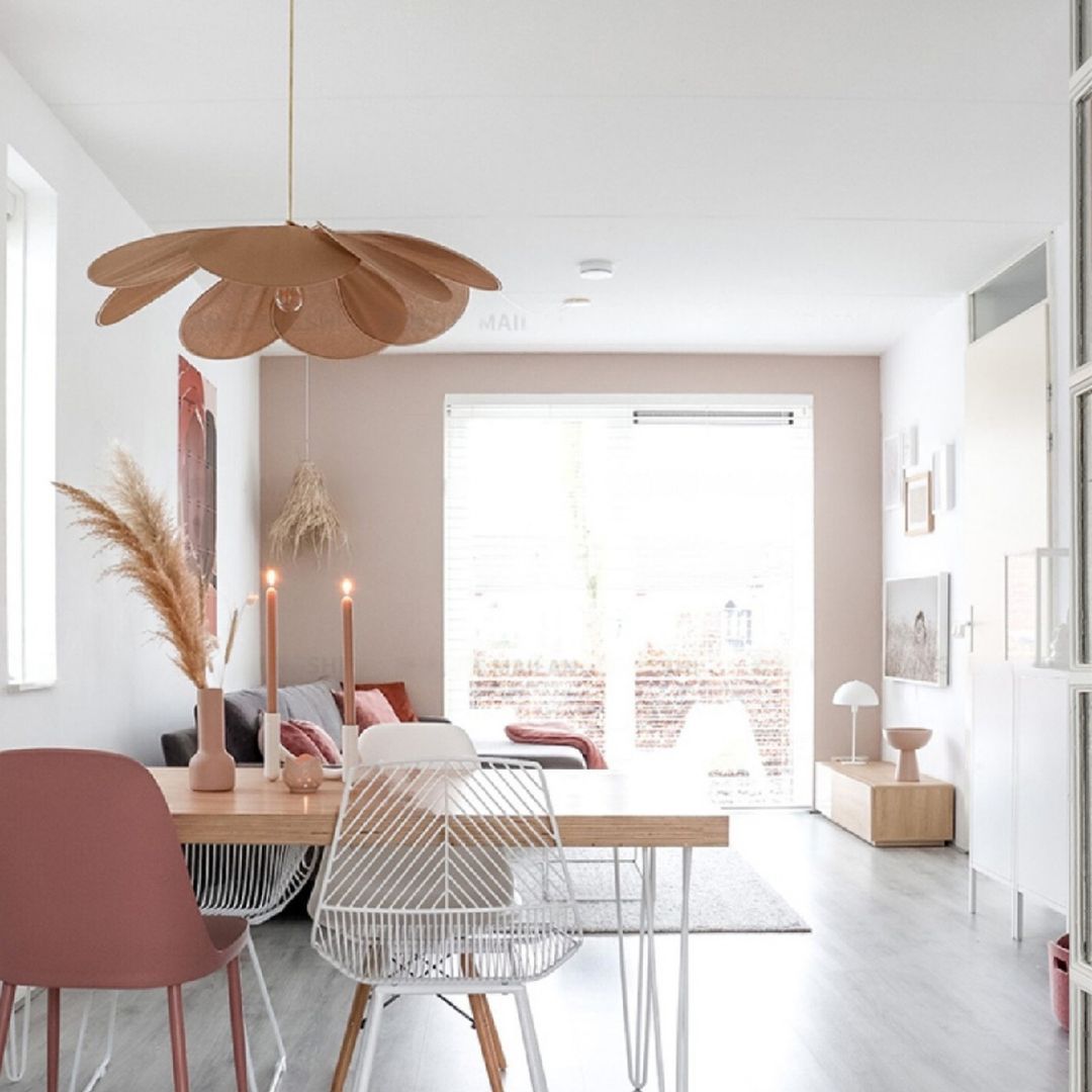 Japanese Floral Canvas Creative Fabric Petal Pendant Light-labpiecesign