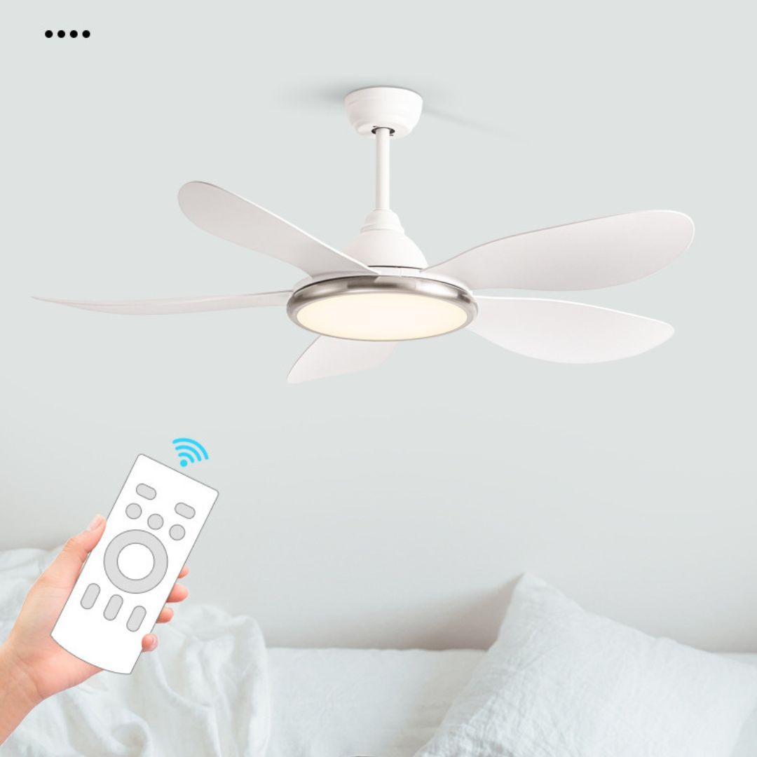 Nordic restaurant fan lamp living room bedroom bedroom frequency conversion silent ceiling fan lamp-labpiecesign