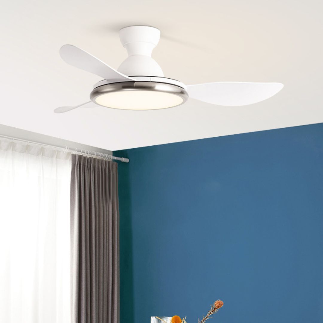 Nordic restaurant fan lamp living room bedroom bedroom frequency conversion silent ceiling fan lamp-labpiecesign