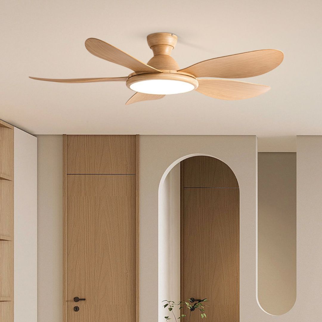 Nordic restaurant fan lamp living room bedroom bedroom frequency conversion silent ceiling fan lamp-labpiecesign
