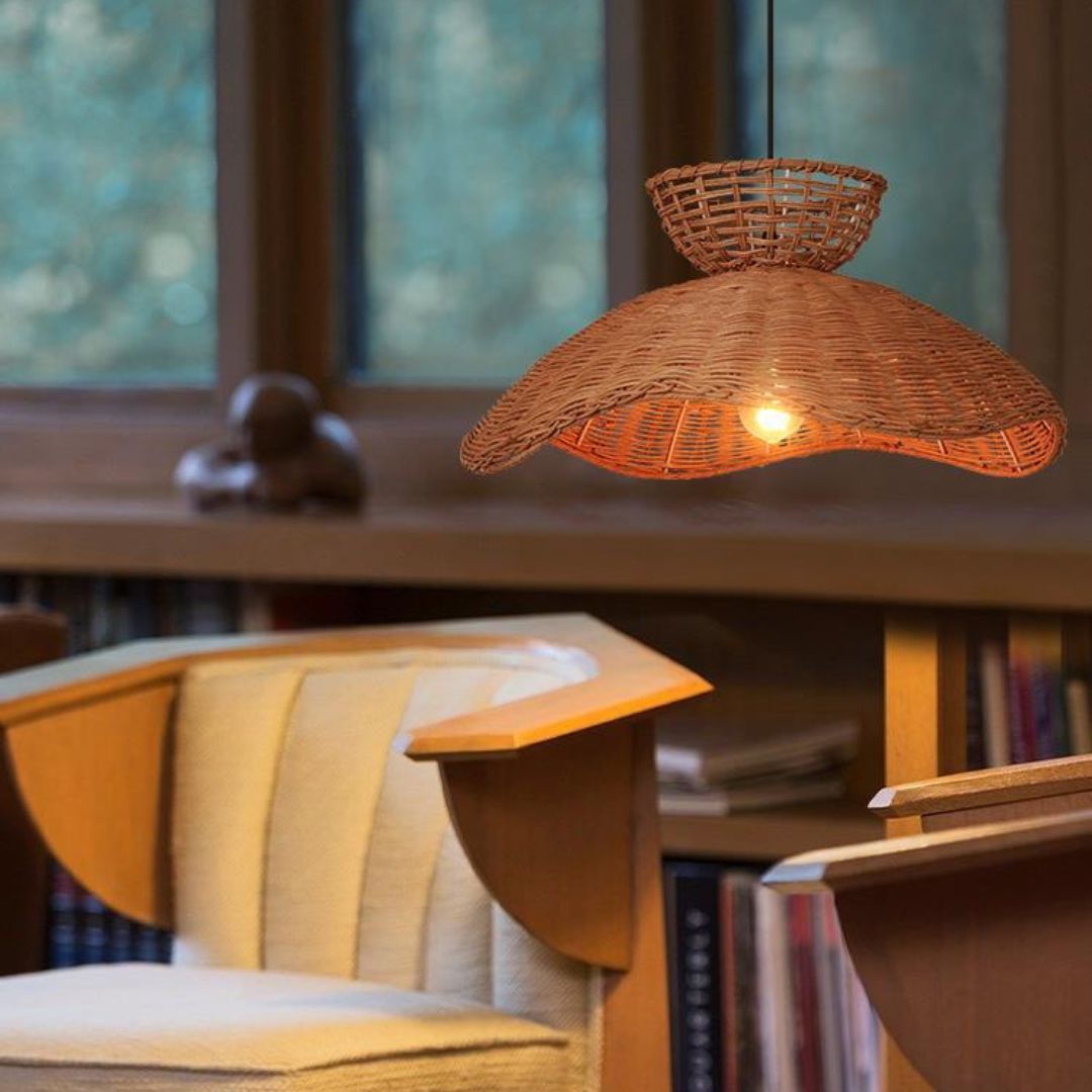 Rattan Handmade Chandelier Restaurant Pendant Light -labpiecesign