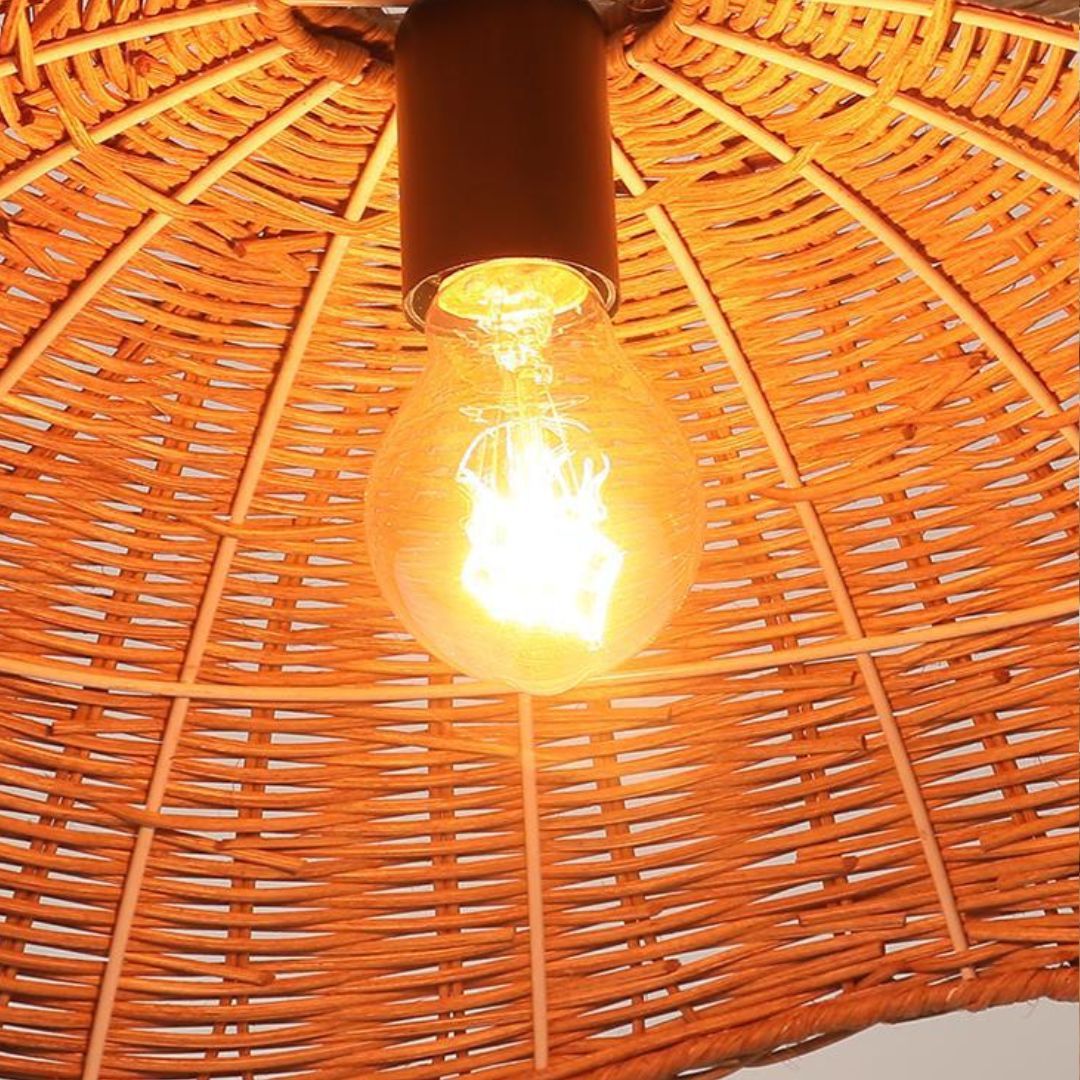 Rattan Handmade Chandelier Restaurant Pendant Light -labpiecesign