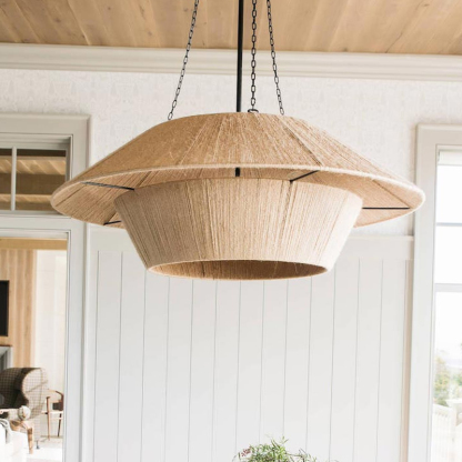 Wabi-Sabi Style Japanese Retro Hemp Rope Pendant Light-labpiecesign