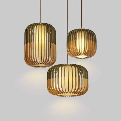 Natural Spectrum Colorful Wood Pendant Lamp-labpiecesign